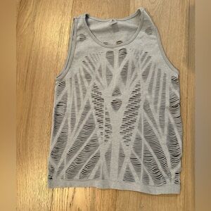 Athletic Distressed Gray Tank Top